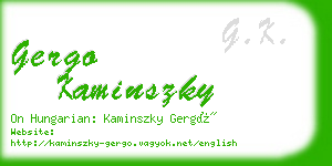 gergo kaminszky business card